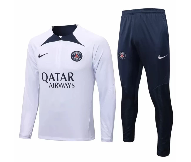 PSG White Training Technical Soccer Tracksuit 2022-23