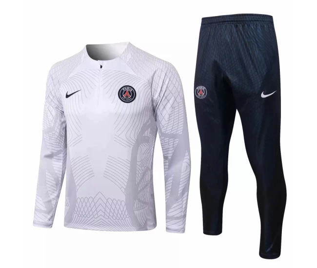 PSG White Training Technical Soccer Tracksuit 2022-23