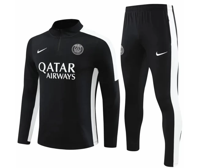 PSG Black Training Technical Soccer Tracksuit 2023-24