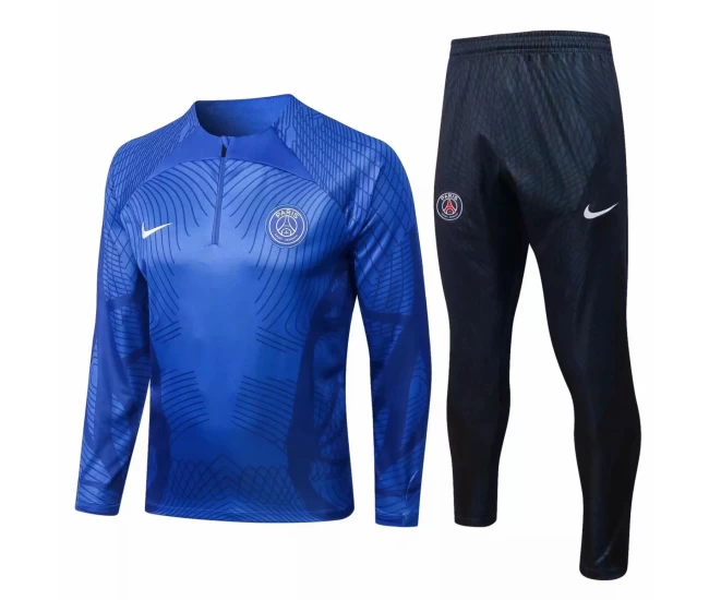 PSG Blue Training Technical Soccer Tracksuit 2022-23