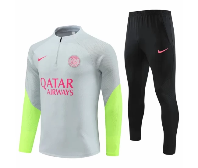 PSG Grey Training Technical Soccer Tracksuit 2023-24