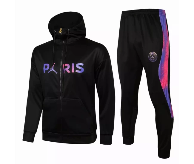 PSG Jordan Soccer Presentation Black Tracksuit 2021 2022