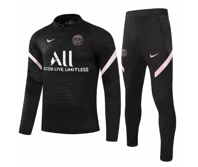 Nike PSG Training Technical Soccer Tracksuit 2021 Black