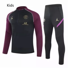 PSG Jordan Training Technical Soccer Tracksuit Kids Black Purple 2021