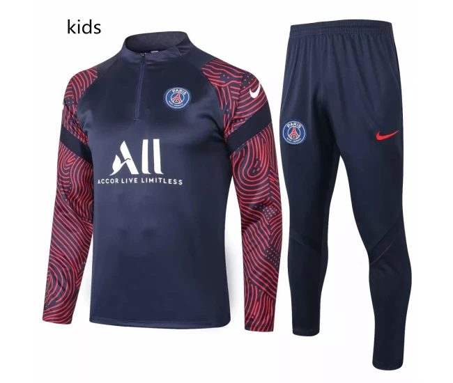 PSG Training Technical Soccer Tracksuit Kids Navy 2020 2021