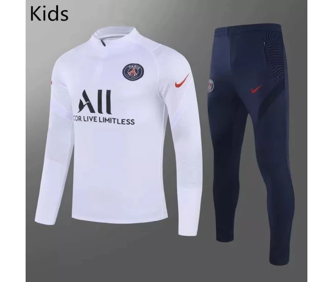 PSG Training Technical Soccer Tracksuit Kids White 2020 2021