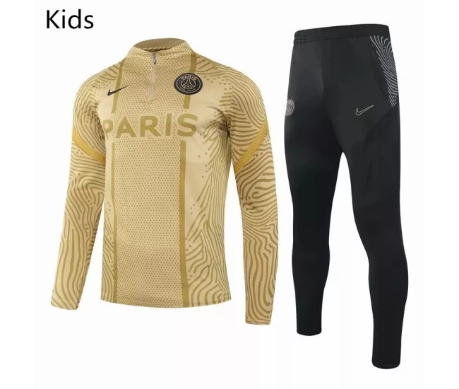 PSG Training Technical Soccer Tracksuit Suit 50th Anniversary Gold Kids 2020 2021