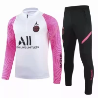 PSG Jordan Training Technical Soccer Tracksuit White Pink 2021 2022