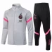 PSG X Jordan Light Grey Training Soccer Tracksuit 2021 2022