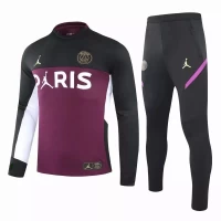 PSG X Jordan Training Technical Soccer Tracksuit Purple Black 2020 2021