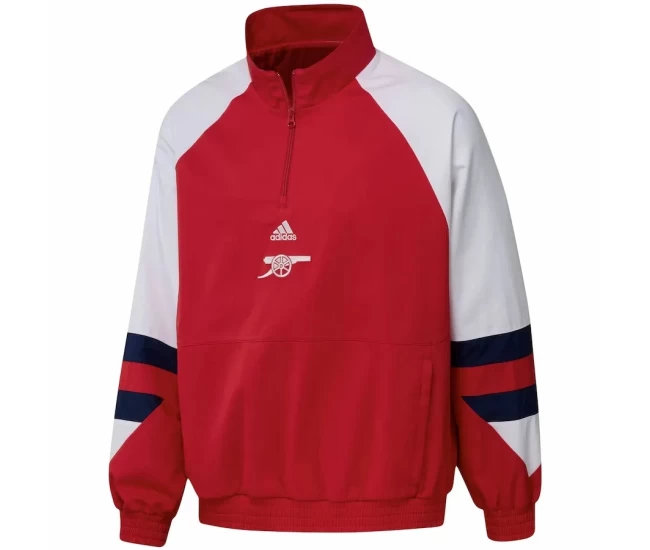 Arsenal Mens Icon Raglan Quarter Zip Soccer Top 2023-24