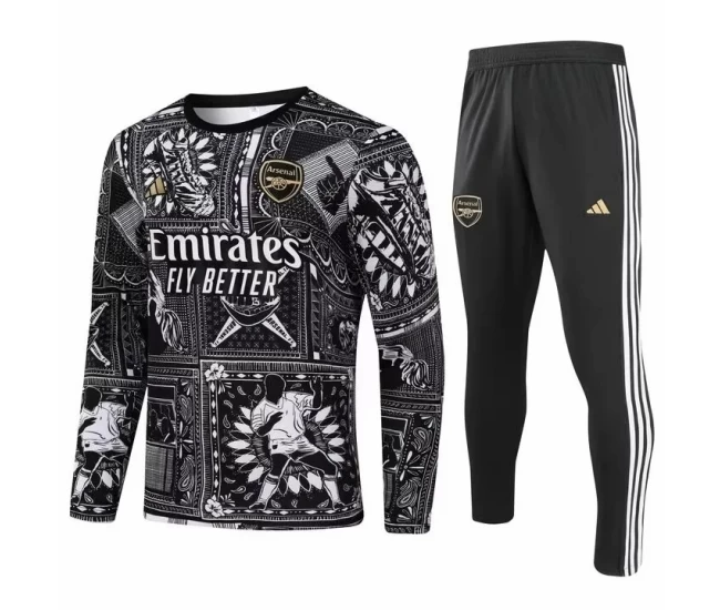 Arsenal FC Black Training Technical Soccer Tracksuit 2023-24