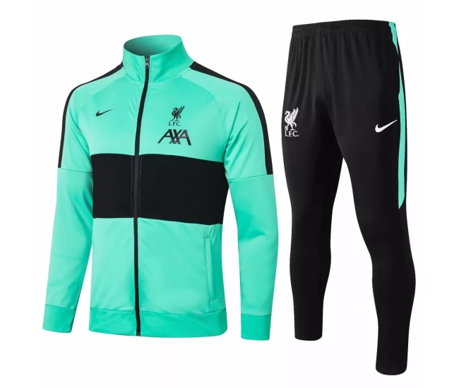 Liverpool Presentation Soccer Tracksuit Green 2020 2021