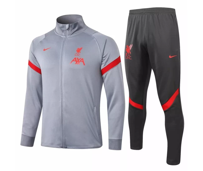 Liverpool FC Presentation Soccer Tracksuit 2020 2021 Light Grey