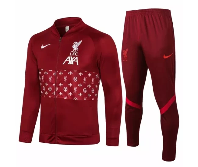 Liverpool Presentation Soccer Tracksuit Red 2021-22