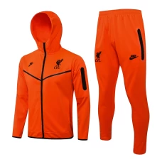 Liverpool FC Orange Hooded Presentation Soccer Tracksuit 2021-22