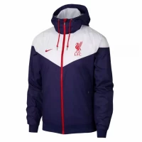 Liverpool All Weather Windrunner Jacket White Navy 2020 2021