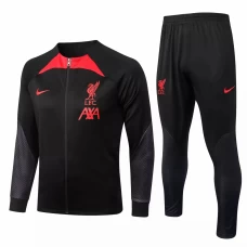 Liverpool FC Black Training Presentation Soccer Tracksuit 2022-23