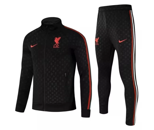 Liverpool FC Black Training Presentation Soccer Tracksuit 2021-22