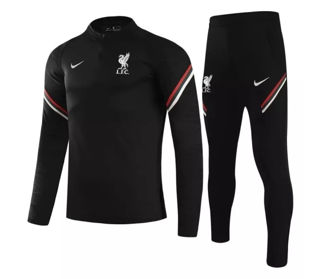 Liverpool FC Black Training Technical Soccer Tracksuit 2021-22