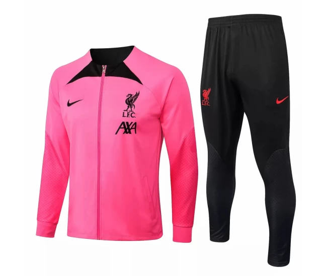 Liverpool FC Pink Training Presentation Soccer Tracksuit 2022-23