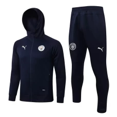 Manchester City Blue Hooded Presentation Soccer Tracksuit 2021-22