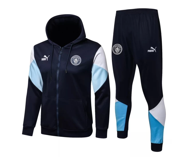 Manchester City FC Hooded Presentation Soccer Tracksuit 2021-22