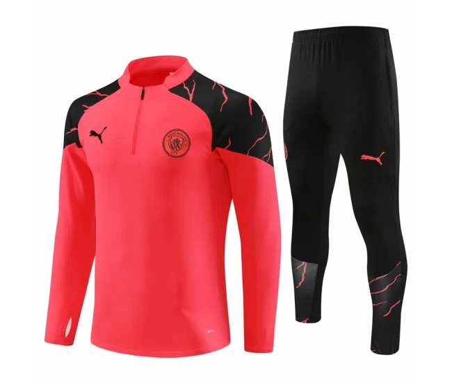 Manchester City FC Red Training Technical Soccer Tracksuit 2023-24