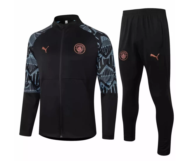 Manchester City Training Presentation Soccer Tracksuit 2020 Black