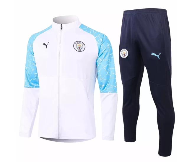 Manchester City Training Presentation Soccer Tracksuit 2020 White