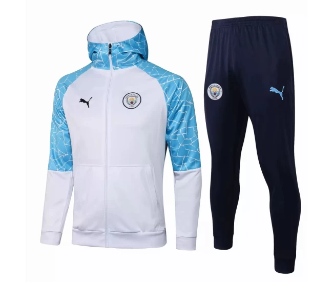 Manchester City Training Presentation Soccer Tracksuit White 2021