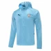 Manchester City Training Winter Jacket Mens Light Blue 2021