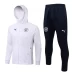 Manchester City White Hooded Presentation Soccer Tracksuit 2021-22