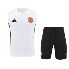Manchester United Adult Pre Match White Training Sleeveless Kit 2025-26