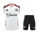 Manchester United Adult Off White Training Sleeveless Soccer Kit 2024-25