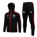 Manchester United Black Hooded Presentation Soccer Tracksuit 2021-22