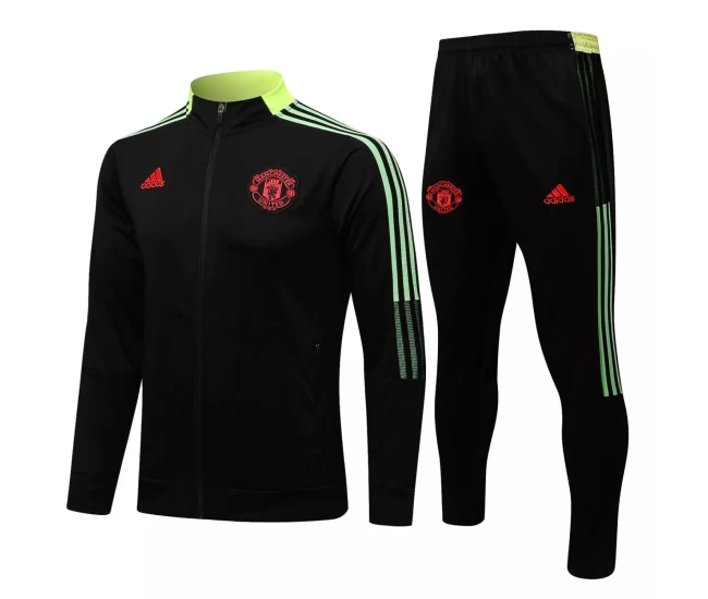 Manchester United Black Training Presentation Soccer Tracksuit 2021-22