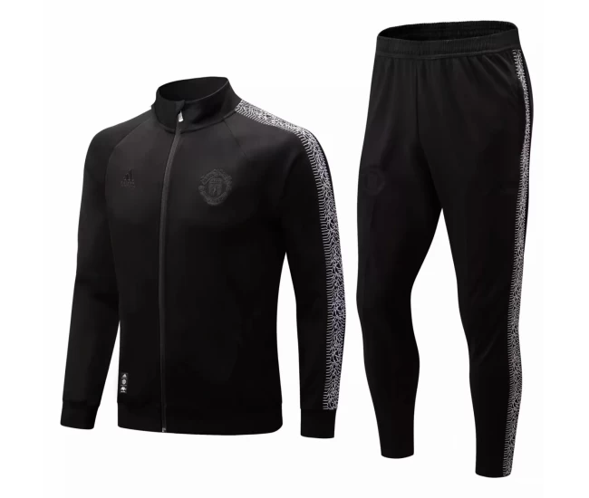 Manchester United Black Training Presentation Soccer Tracksuit 2022-23