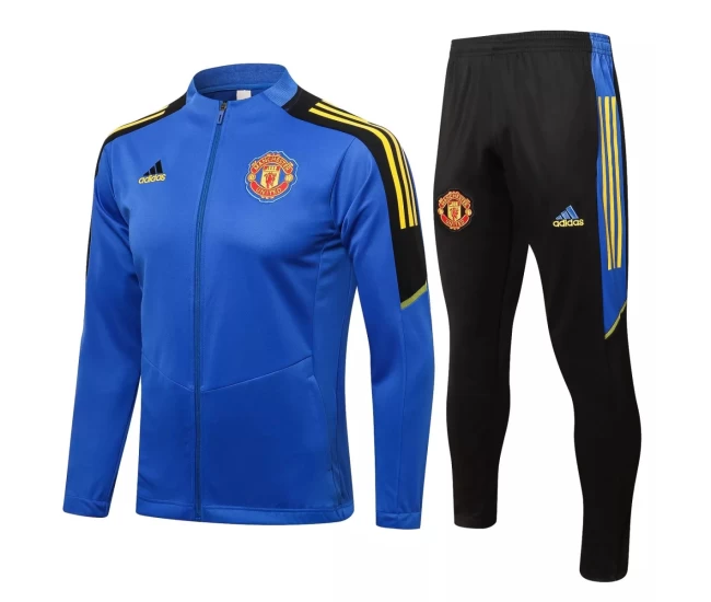 Manchester United Blue Presentation Soccer Tracksuit 2021-22