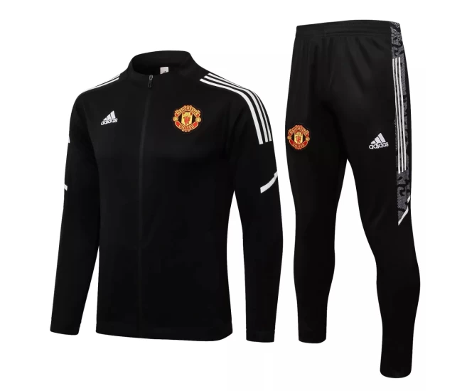 Manchester United FC Black Training Presentation Soccer Tracksuit 2021-22