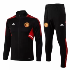 Manchester United FC Black Training Presentation Soccer Tracksuit 2022-23