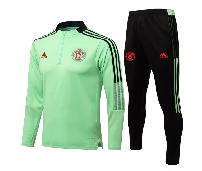 Manchester United Green Training Technical Soccer Tracksuit 2021-22