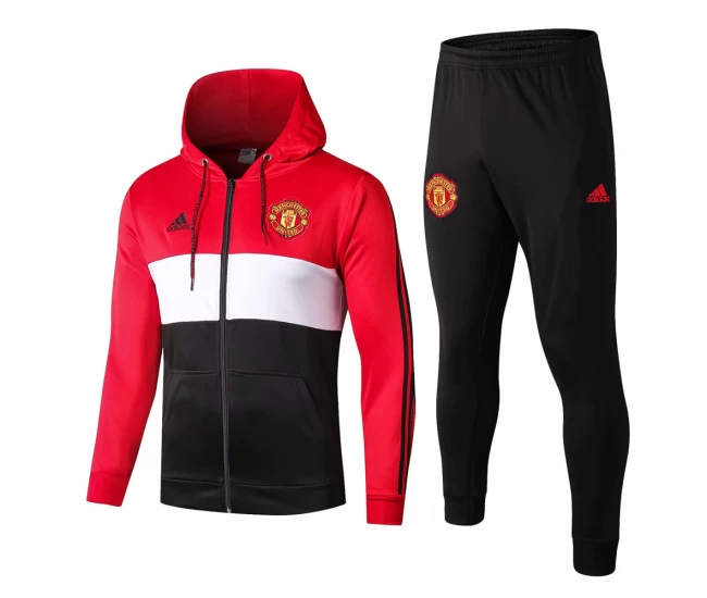 Manchester United Hoodie Jacket Pants Training Suit Red 2019-20