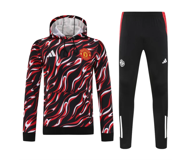 Manchester United FC Adult Pre Match Training Hooded Sweat Soccer Tracksuit 2025-26