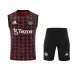 Manchester United Adult Pre Match Training Sleeveless Soccer Kit 2024-25