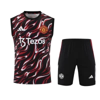 Manchester United Adult Pre Match Sleeveless Training Soccer Kit 2025-26