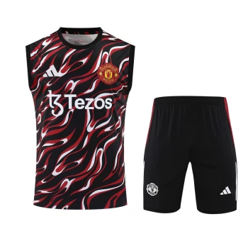 Manchester United Adult Pre Match Sleeveless Training Soccer Kit 2025-26