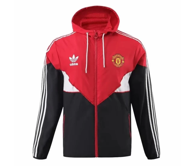 Manchester United Mens Training All Weather Soccer Jacket Red 2023-24