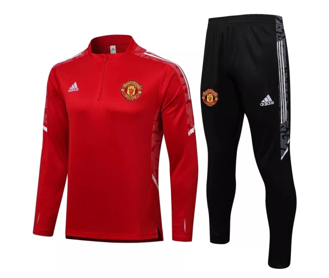 Manchester United Red Training Technical Soccer Tracksuit 2021-22