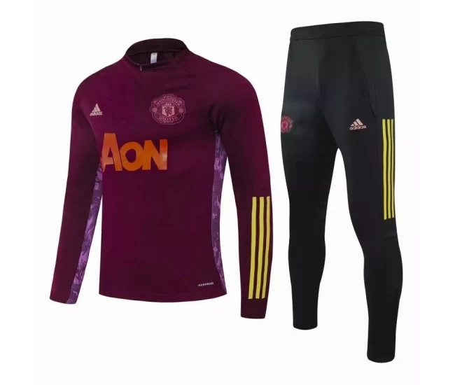 Manchester United Training Soccer Tracksuit Purple 2020 2021